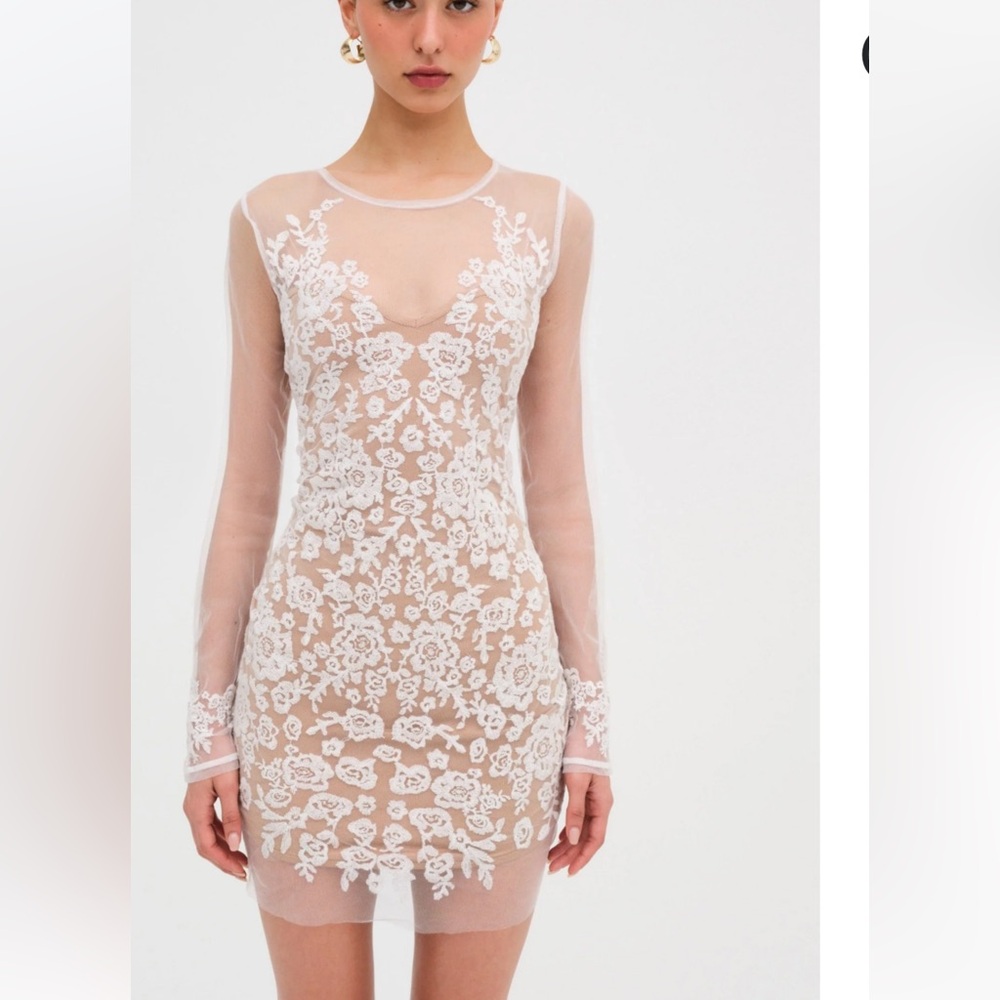 For Love and Lemons Luau Mini Dress - S / White White Lace Dress